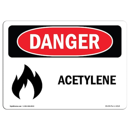 Signmission Safety Sign, OSHA Danger, 7" Height, 10" Width, Aluminum, Acetylene, Landscape, L-1014 OS-DS-A-710-L-1014